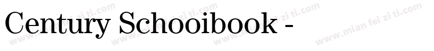 Century Schooibook 字体转换